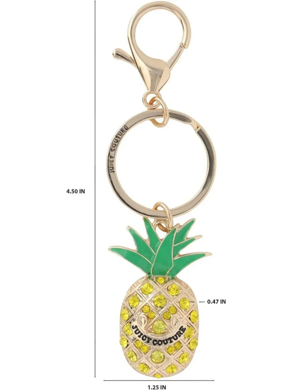 Chic Keychain Charms with Crystals & Faux Pearls | Stylish Gold-Tone Accessories